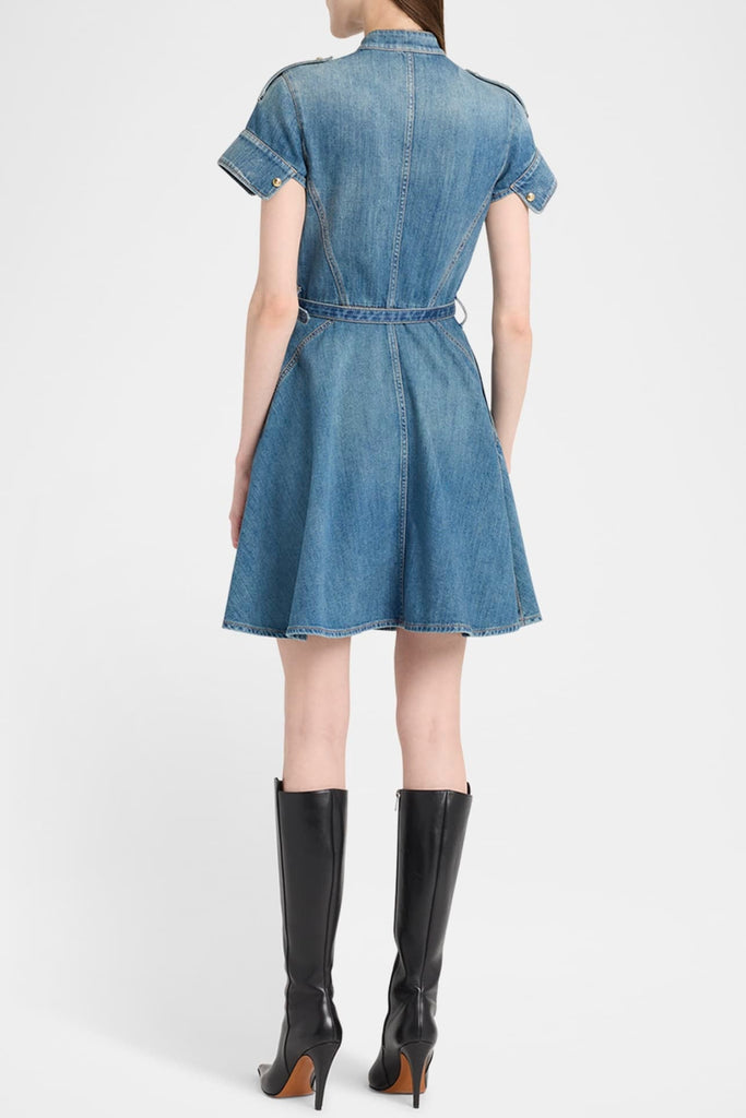 Rigby Belted Denim Mini Dress - Stylish beautiful dress for special occasions | Buy Online