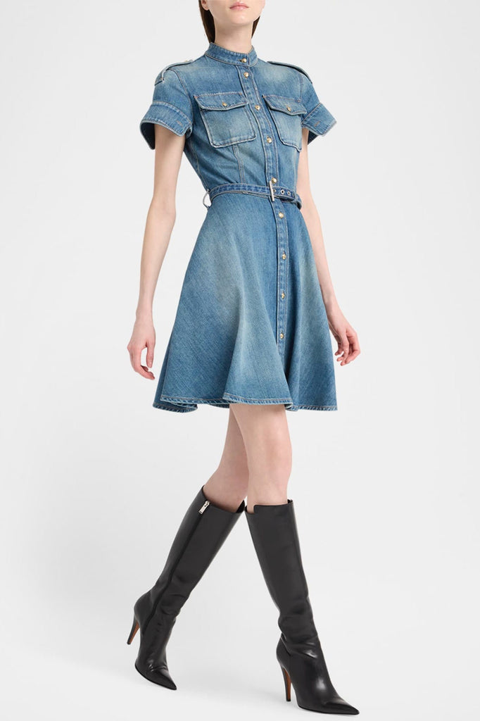 Rigby Belted Denim Mini Dress - Stylish beautiful dress for special occasions | Buy Online