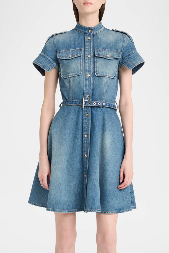 Rigby Belted Denim Mini Dress - Stylish beautiful dress for special occasions | Buy Online