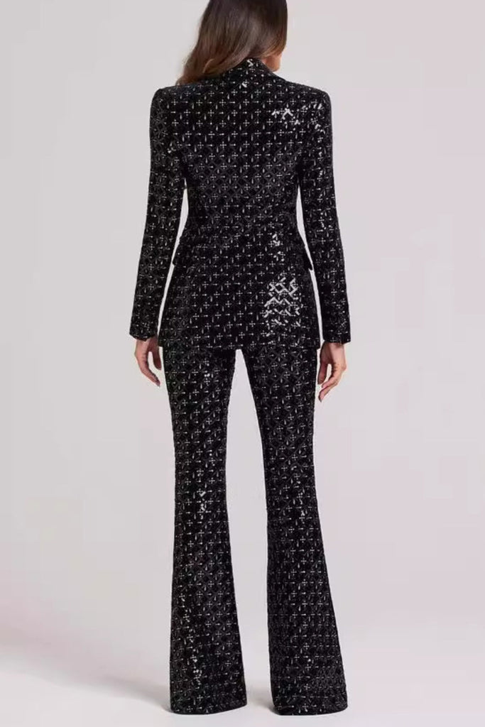 Rizia Sequin Blazer Two Piece Set - Stylish beautiful dress for special occasions | Buy Online
