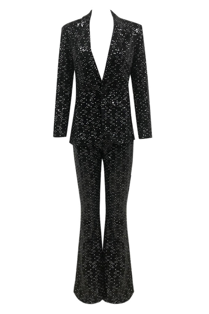 Stylish beautiful dress | Rizia Sequin Blazer Two Piece Set - Ideal for special occasions