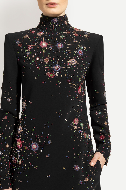 Roanya Star Crystal Embellished Mini Dress