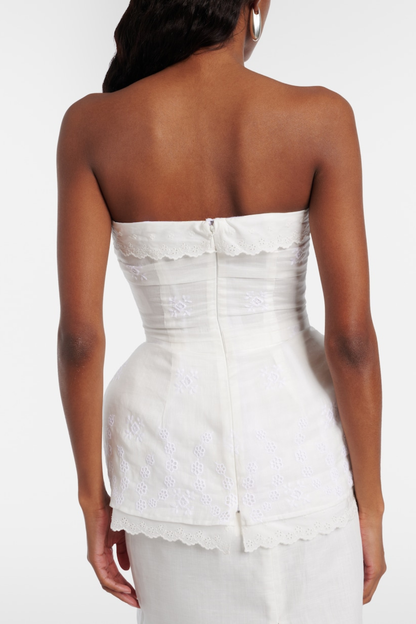 Roneve Lace Trim Bandeau Top