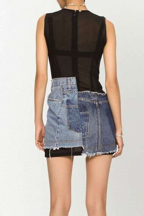 Shop  beautiful dress - Perfect for special occasions | Rory Patchwork Denim Mini Dress