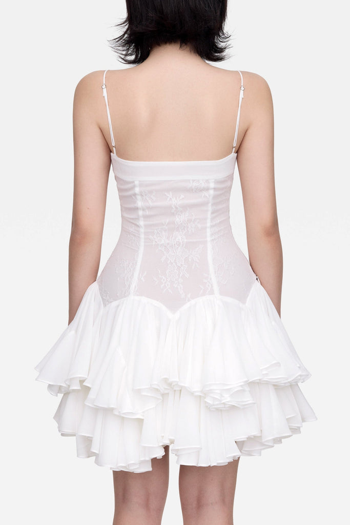 Shop  white dress - Perfect for special occasions | Rosalia Lace Mini Dress - White