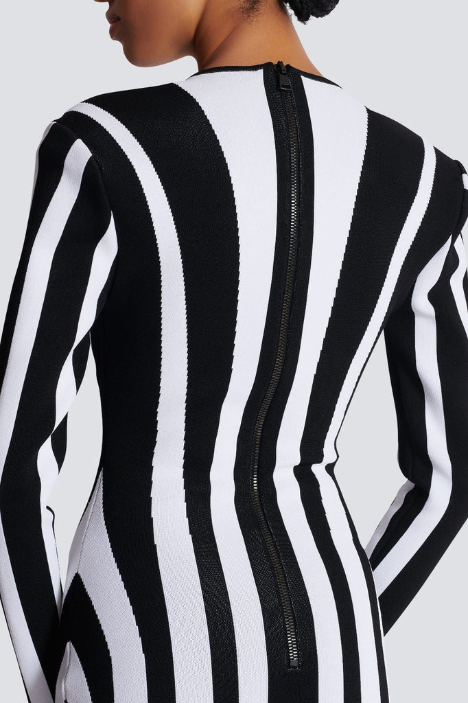 Stylish beautiful dress | Ruelle Striped Long Sleeve Mini Bandage Dress - Ideal for special occasions