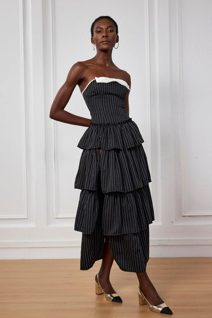 Shop  beautiful dress - Perfect for special occasions | Ruthie Stripe Off Shoulder Ruch Maxi Dress