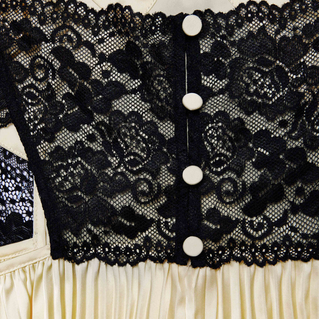 Shop  yellow dress - Perfect for special occasions | josephine Yellow Satin Lace Maxi Dress