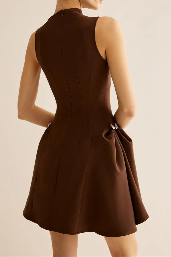 Stylish red dress | Asymmetrical Flared Mini Dress - Ideal for special occasions