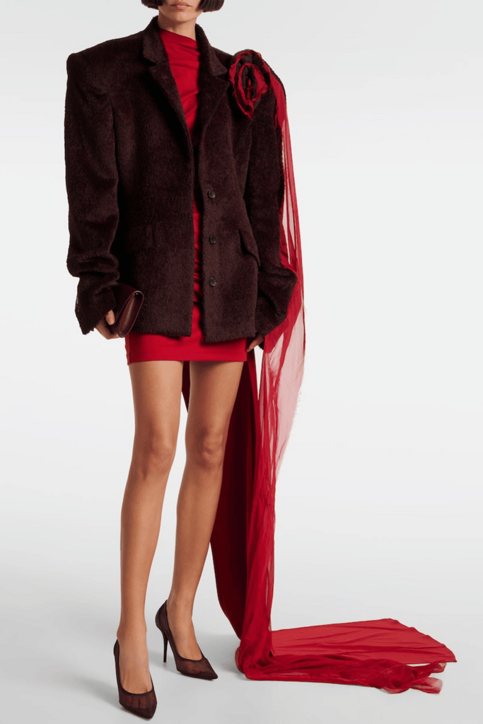 Saoirse Floral Fringe Embellished Blazer - Stylish beautiful dress for special occasions | Buy Online