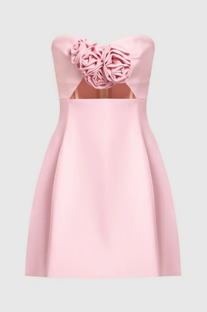 Stylish pink dress | Sara Rose Strapless Cutout Mini Dress - Pink - Ideal for special occasions