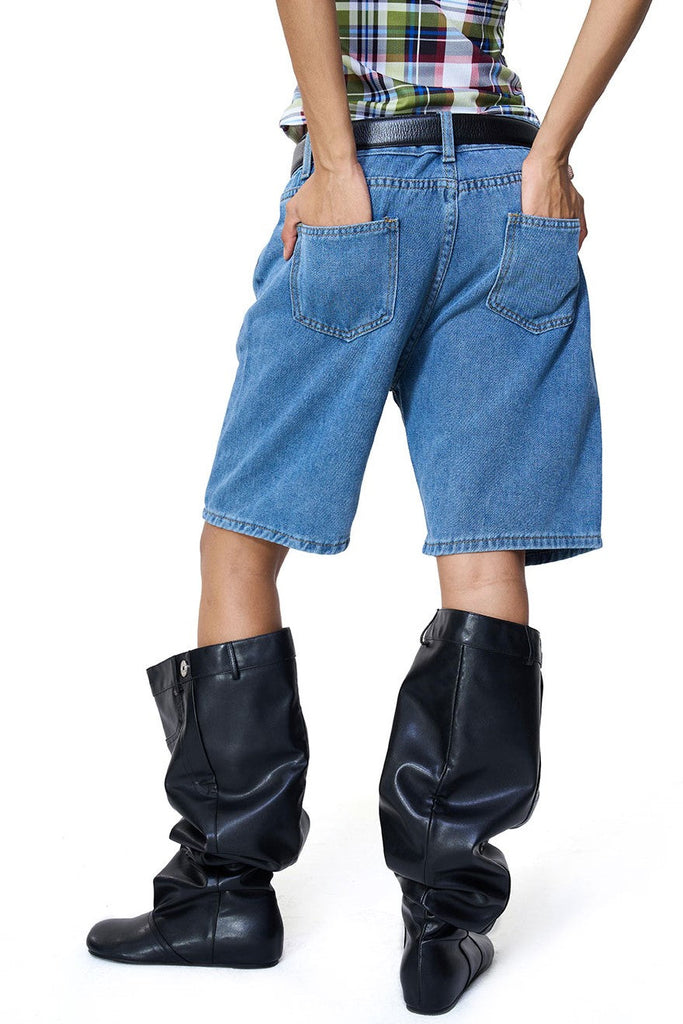 Shop  beautiful dress - Perfect for special occasions | Sarai Printed Denim Shorts