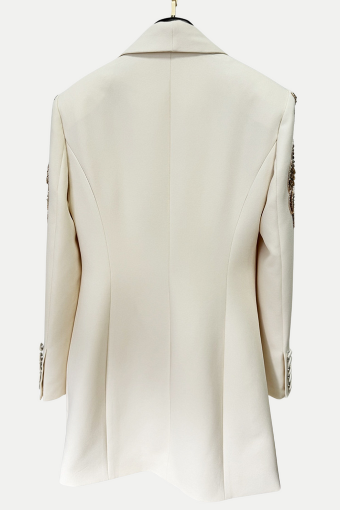 Stylish beautiful dress | Serepta Rhinestone Ruched Blazer Dress - Ideal for special occasions