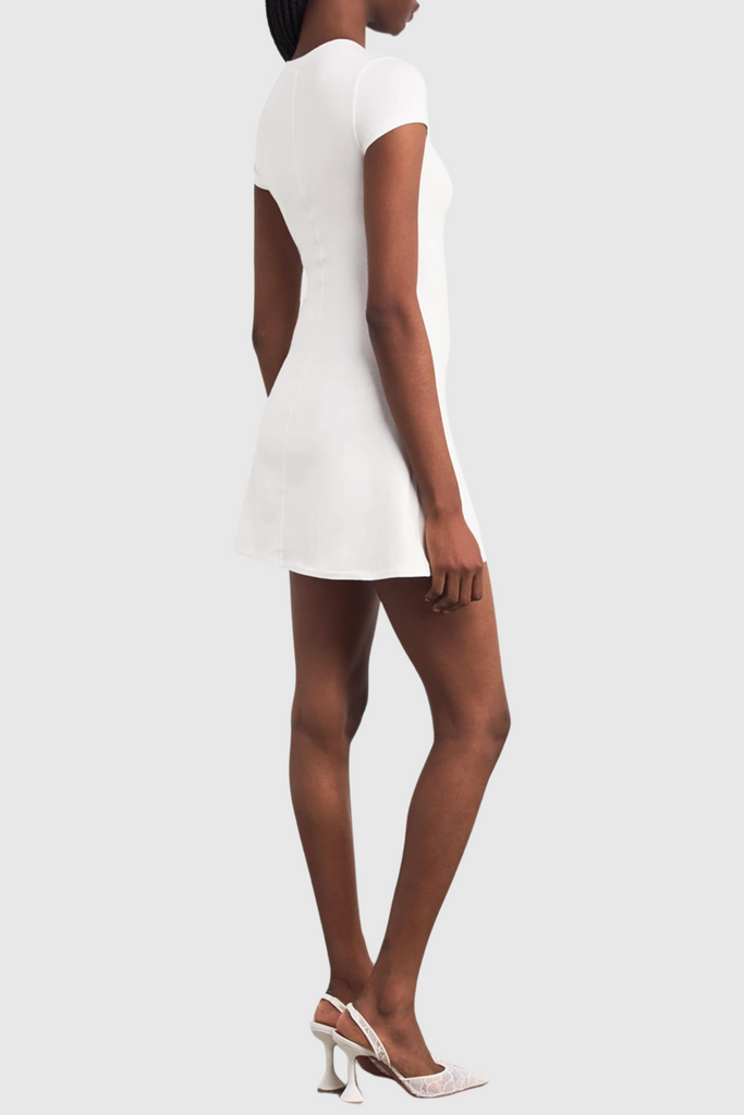 Stylish white dress | Shalita Heart Mini Dress - White - Ideal for special occasions