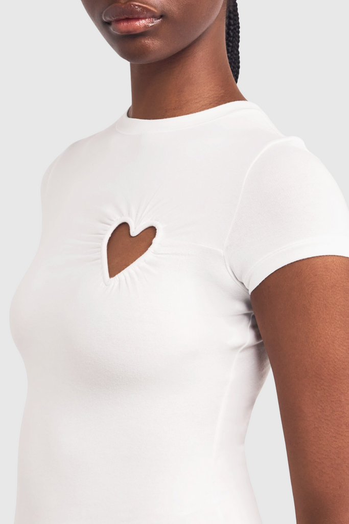 Shalita Heart Mini Dress - White - Stylish white dress for special occasions | Buy Online