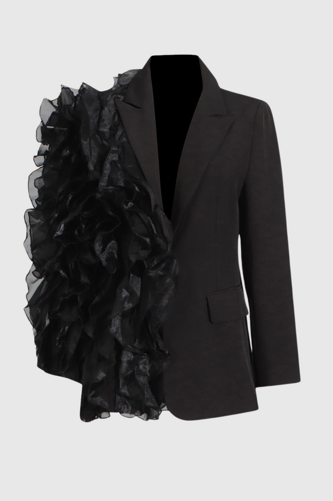 Shiloh Mesh Ruffle Blazer - Stylish beautiful dress for special occasions | Buy Online