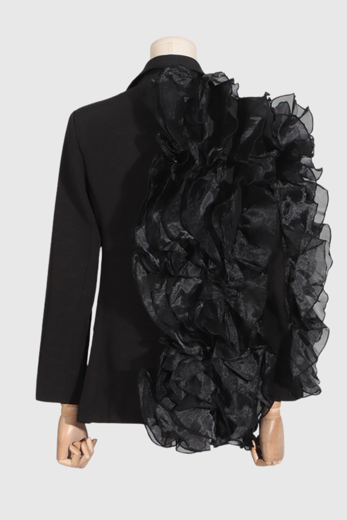 Shiloh Mesh Ruffle Blazer - Stylish beautiful dress for special occasions | Buy Online