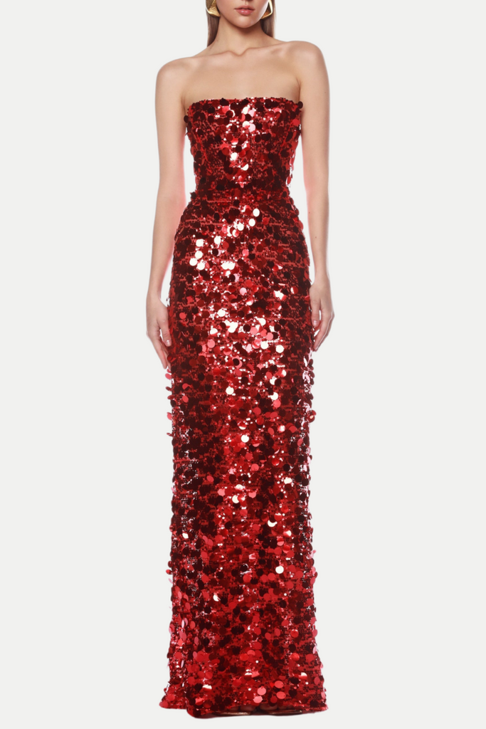 Shop  beautiful dress - Perfect for special occasions | Shiva Strapless Sequin Maxi Dress