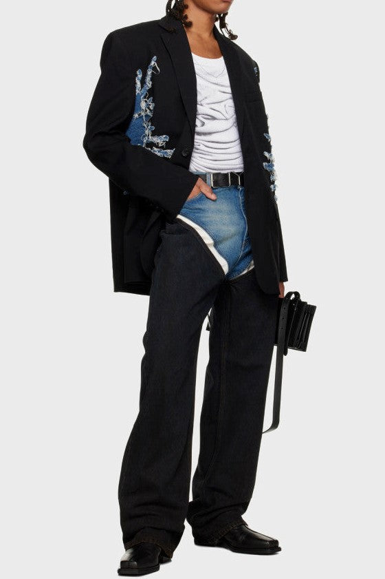 Simona Whisker Printed Blazer - Stylish beautiful dress for special occasions | Buy Online