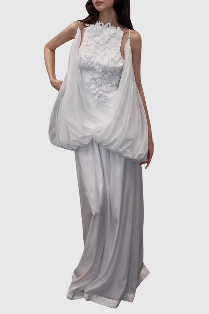 Soleka Lace Puffy Tulle Mini Dress - Stylish beautiful dress for special occasions | Buy Online