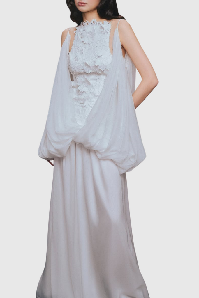 Soleka Lace Puffy Tulle Mini Dress - Stylish beautiful dress for special occasions | Buy Online