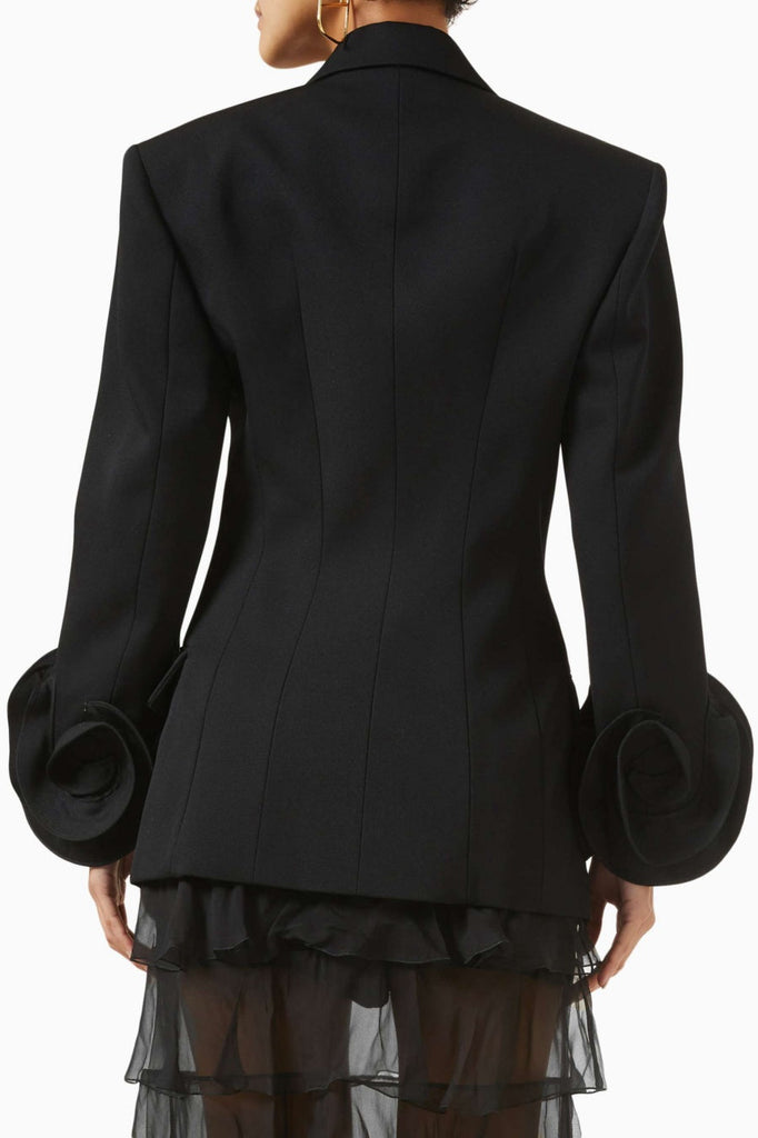 Shop  black dress - Perfect for special occasions | Sophia Rose Appliqué Blazer - Black
