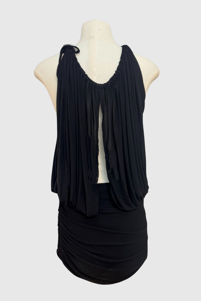 Shop  black dress - Perfect for special occasions | Sophrona Halter Ruched Mini Dress - Black