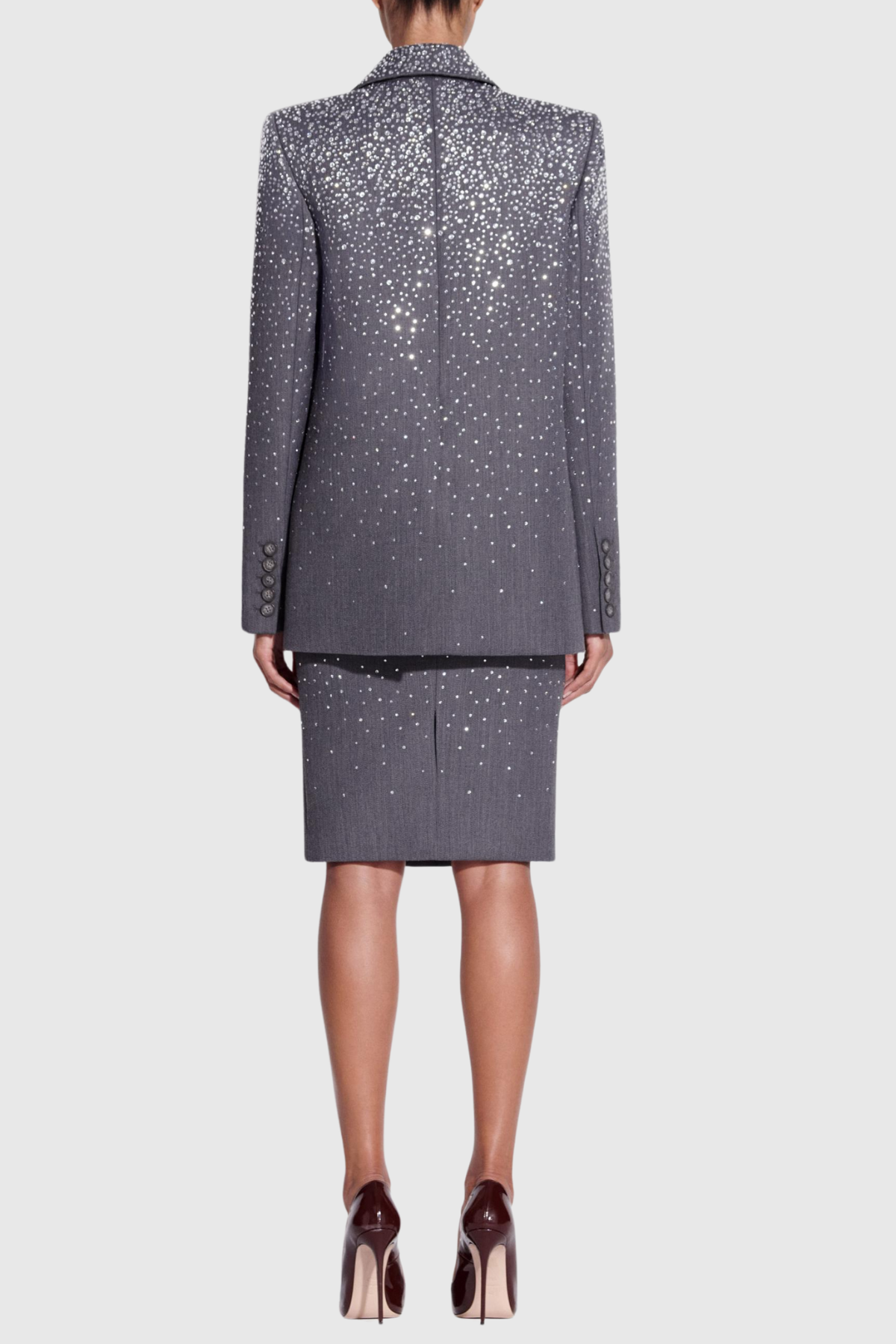 Stellao Crystal Embellished Midi Skirt