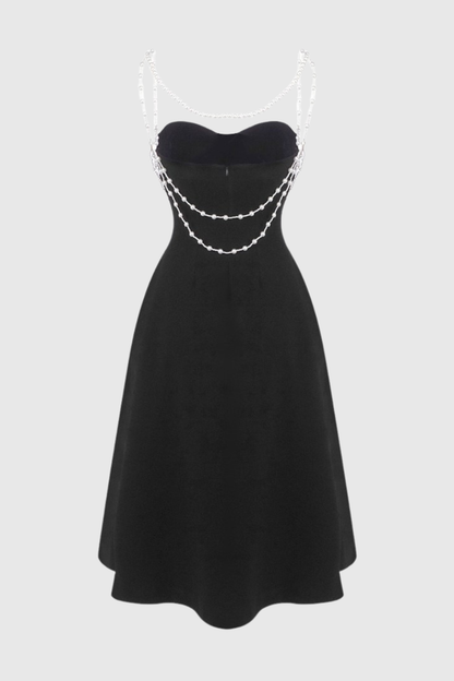 Tassa Pearl Embellished Midi Dress