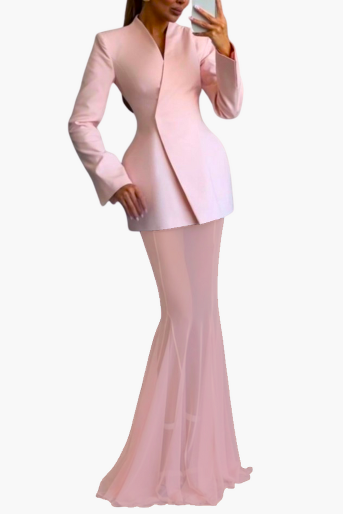 meredith Satin Jacket & Skirt Set - Stylish red dress for special occasions | Buy Online