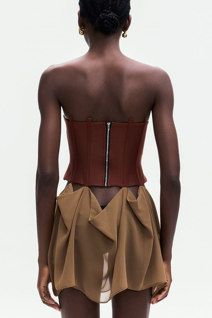 Shop  beautiful dress - Perfect for special occasions | Tizoc Strapless Corset Lace Up Mini Dress