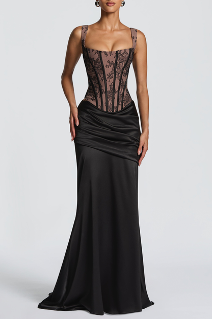 Tosca Lace Corset - Black