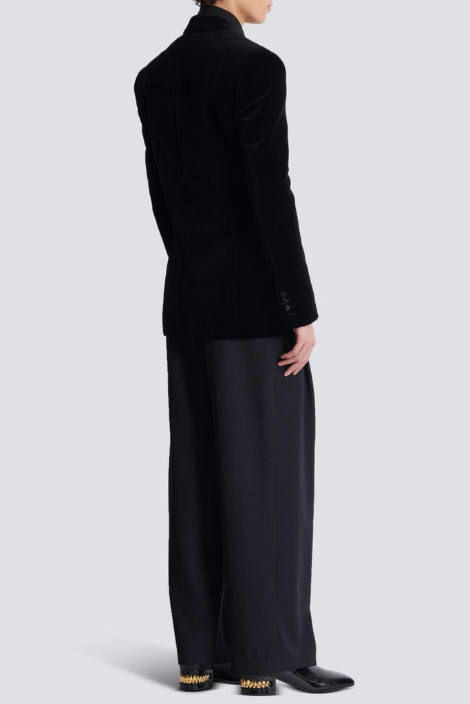 Trisha Velvet Crystal Embellished Blazer - Stylish beautiful dress for special occasions | Buy Online