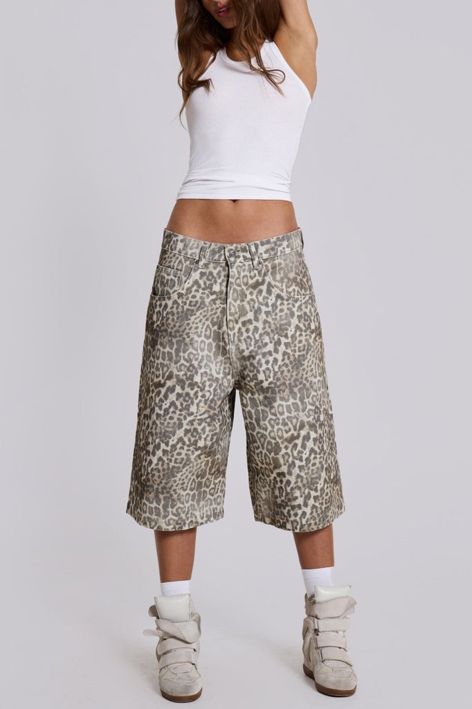 Veda Leopard Fade Shorts - Stylish beautiful dress for special occasions | Buy Online
