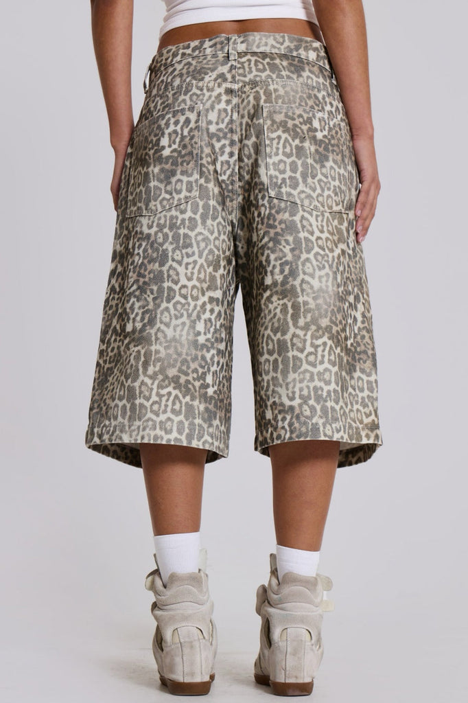 Veda Leopard Fade Shorts - Stylish beautiful dress for special occasions | Buy Online
