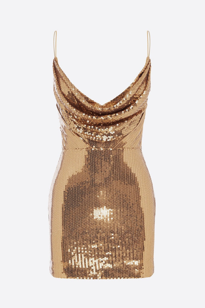Shop  beautiful dress - Perfect for special occasions | Vesper Draped Sequin Mini Dress