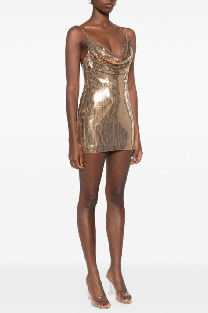 Shop  beautiful dress - Perfect for special occasions | Vesper Draped Sequin Mini Dress