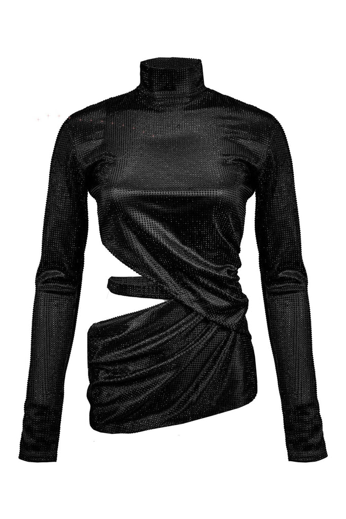 Viveka Crystal Embellshed Cutout Mini Dress - Stylish beautiful dress for special occasions | Buy Online