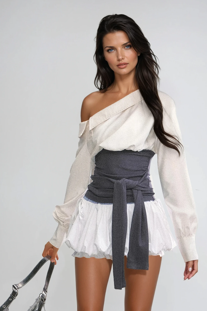 Shop  white dress - Perfect for special occasions | Wahid Ruch Puffy Skirt In White