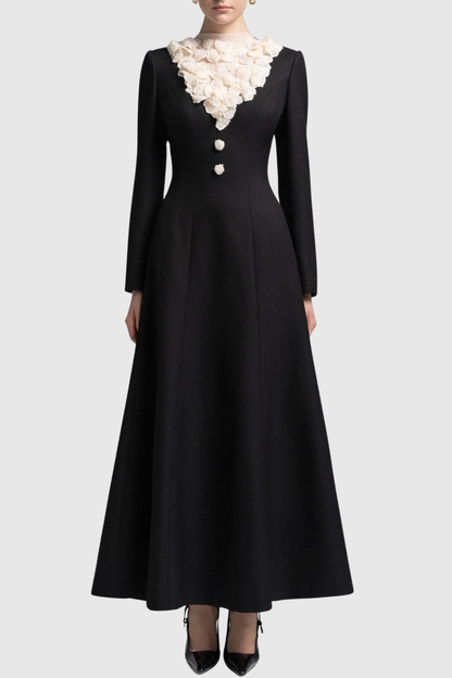 Warala Floral Sequin Embellished Maxi Dress