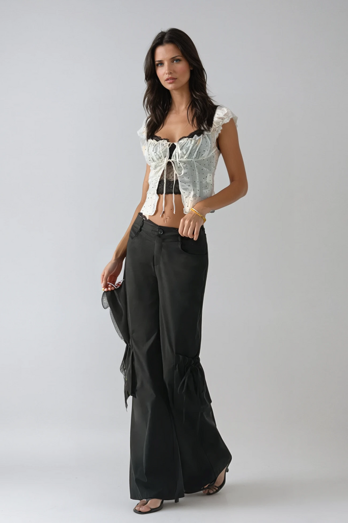 Stylish beautiful dress | Wasyl Lace Dot Top - Ideal for special occasions