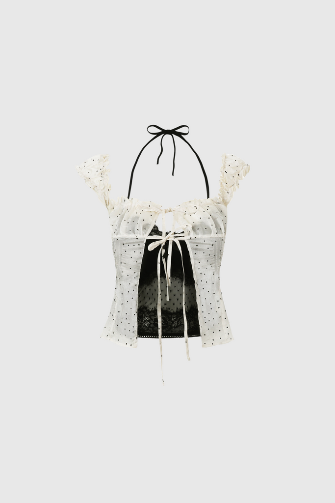 Wasyl Lace Dot Top - Stylish beautiful dress for special occasions | Buy Online