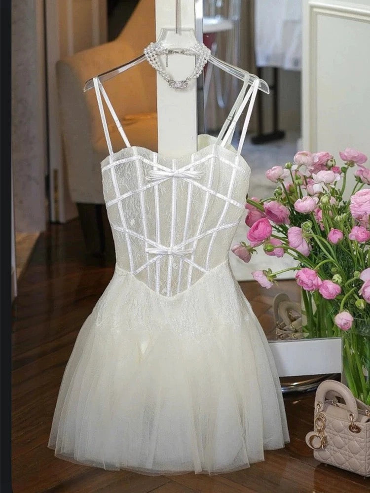 Shop  beautiful dress - Perfect for special occasions | bow Tulle Corset mini Dress