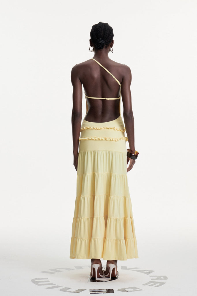 Stylish beautiful dress | Wemba One Shoulder Backless Maxi Dress - Ideal for special occasions