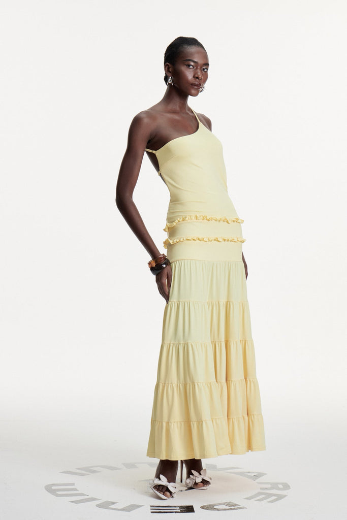 Wemba One Shoulder Backless Maxi Dress - Stylish beautiful dress for special occasions | Buy Online