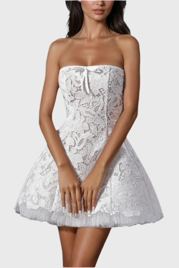 Shop  beautiful dress - Perfect for special occasions | Wera Lace Strapless Mini Dress