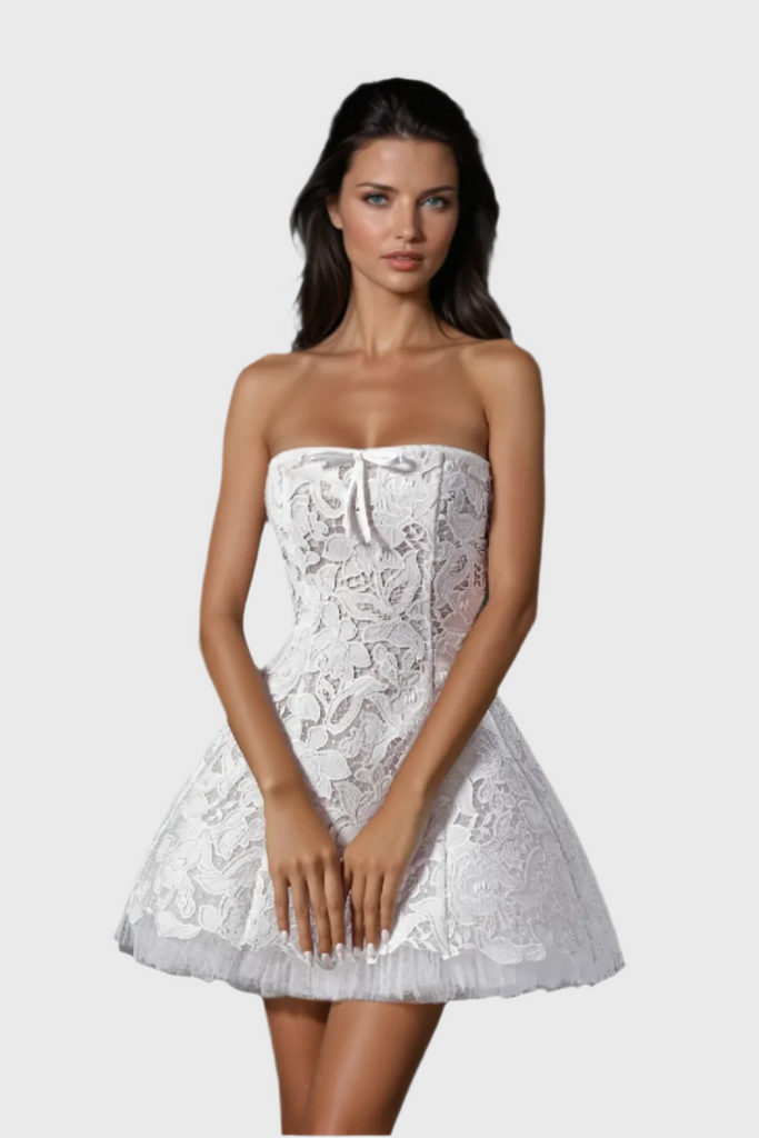 Shop  beautiful dress - Perfect for special occasions | Wera Lace Strapless Mini Dress