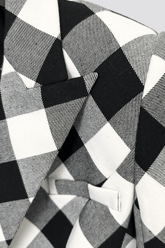 Stylish beautiful dress | Wyatt Gingham Button Blazer - Ideal for special occasions