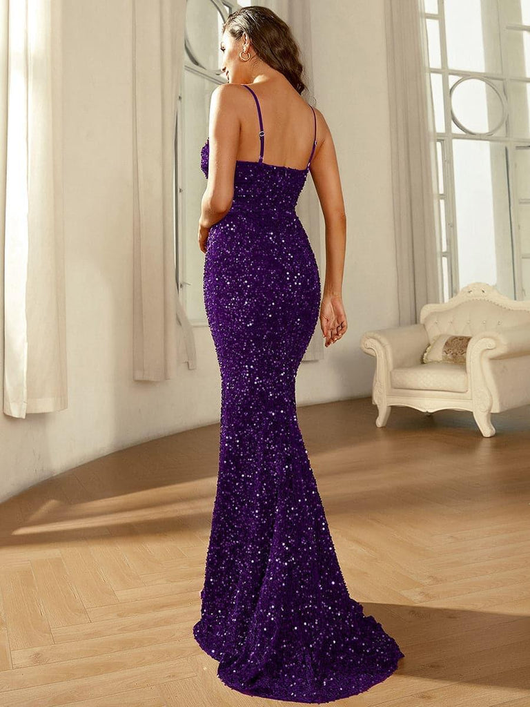 Spaghetti Backless Sequin Dress - Stylish beautiful dress for special occasions | Buy Online