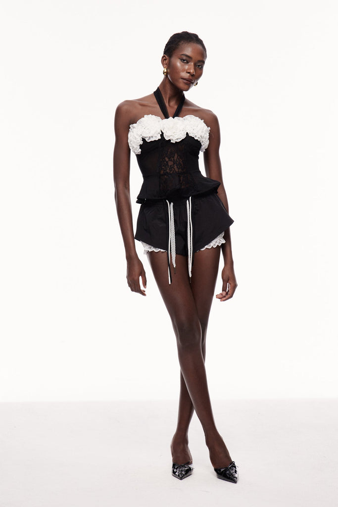 Xaawo Lace Deconstruct Drawstring Pants - Stylish beautiful dress for special occasions | Buy Online